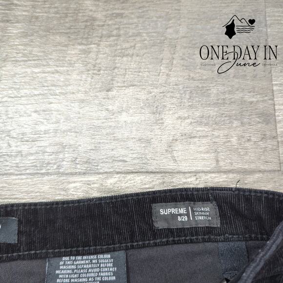 Buffalo David Bitton Supreme Mid Rise Skinny Corduroy Pants Size 8 - Picture 2 of 6